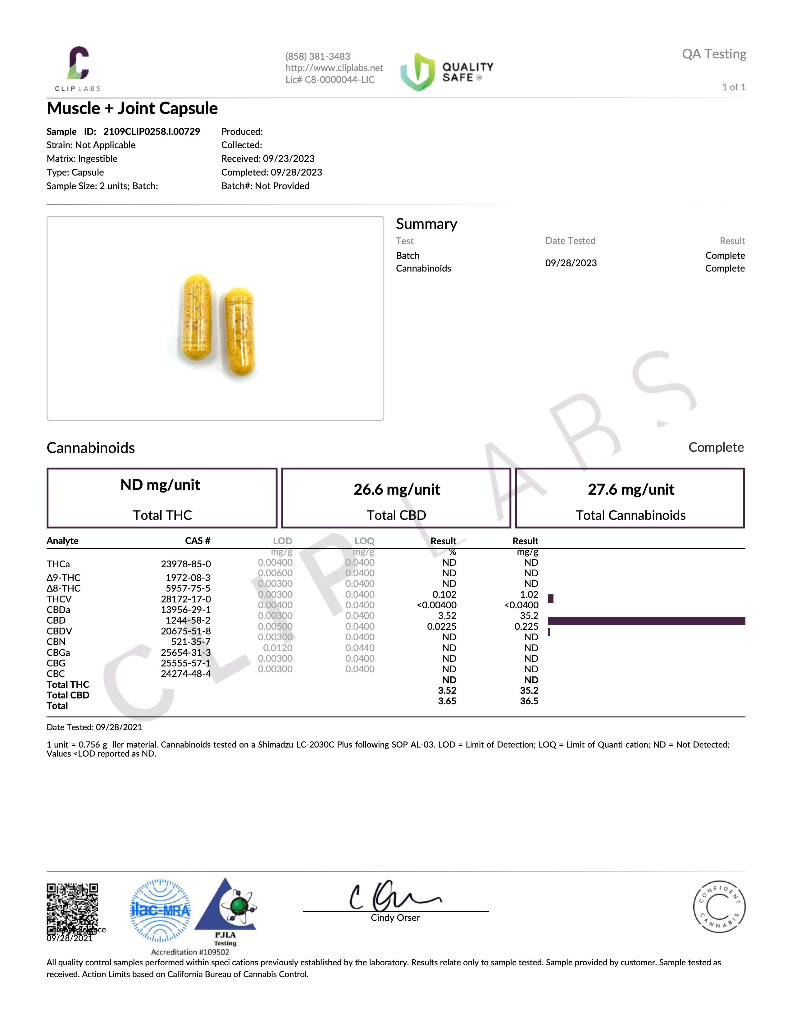 CBD Muscle and Joint Capsules